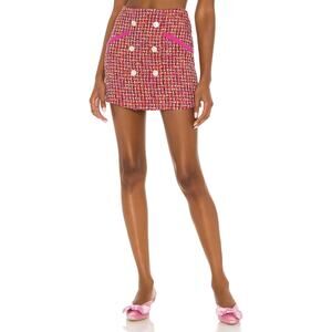 Lovers And Friends 'Nadja' Pink Poly Mini Skirt Size S